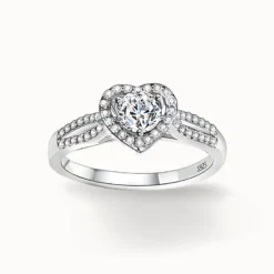0.5ct  Moissanite Enchanted Heart Ring