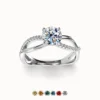 1 Ct Moissanite Twist Ring