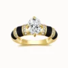 1.5ct Oval Two-Tone Bar Set Band