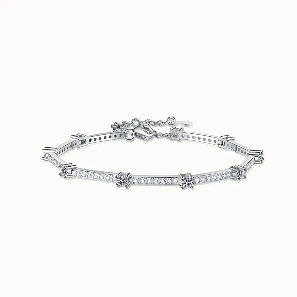 1.67ct Moissanite Station Bracelet