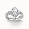 1.9ct Moissanite Almond Stackable Band
