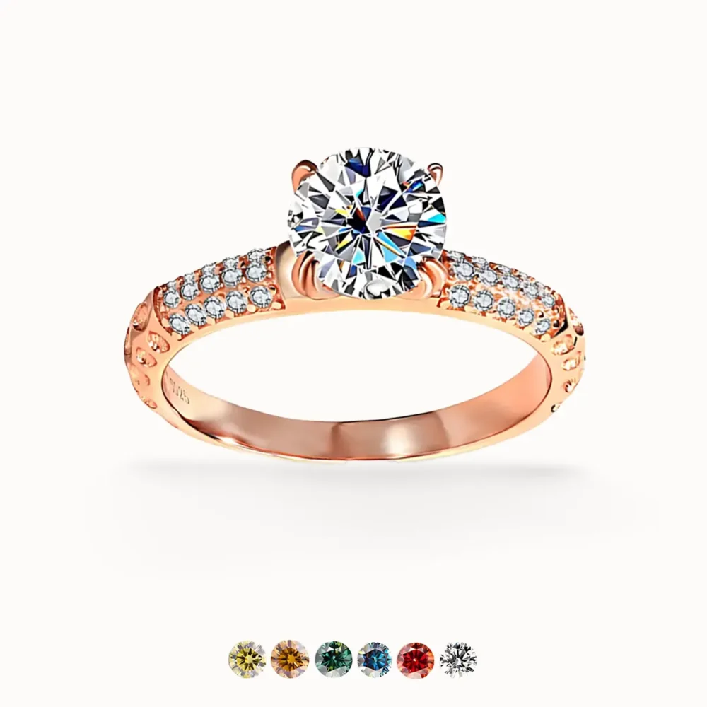 1ct Moissanite Pave Ring