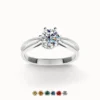 1ct Moissanite Ribbon Solitaire Ring
