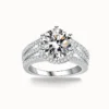 2ct Moissante Trinity Flow Ring
