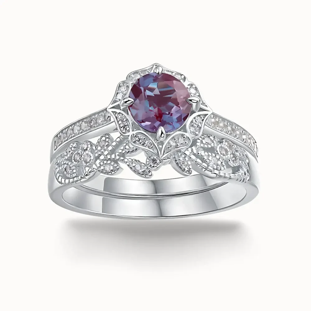 Alexandrite Stackbale Ring