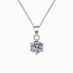 Round Moissanite Necklace
