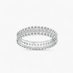 Moissanite Milgrain Eternity Ring