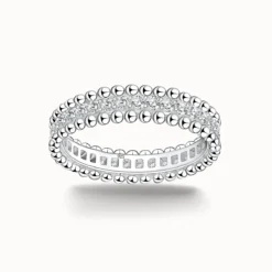 Moissanite Milgrain Eternity Ring