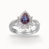 Pear Alexandrite Stackable Ring
