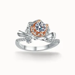 0.5CT Moissanite Rosetta Twist Ring