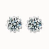 Snowflake Moissanite Studs