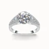 5ct Moissanite Split Shank Ring
