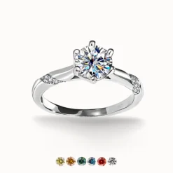 Classic Cut Moissanite Ring