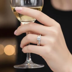 Alternative view of Tulip 1ct Moissanite Ring