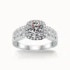1ct Moissante Pave Halo Ring