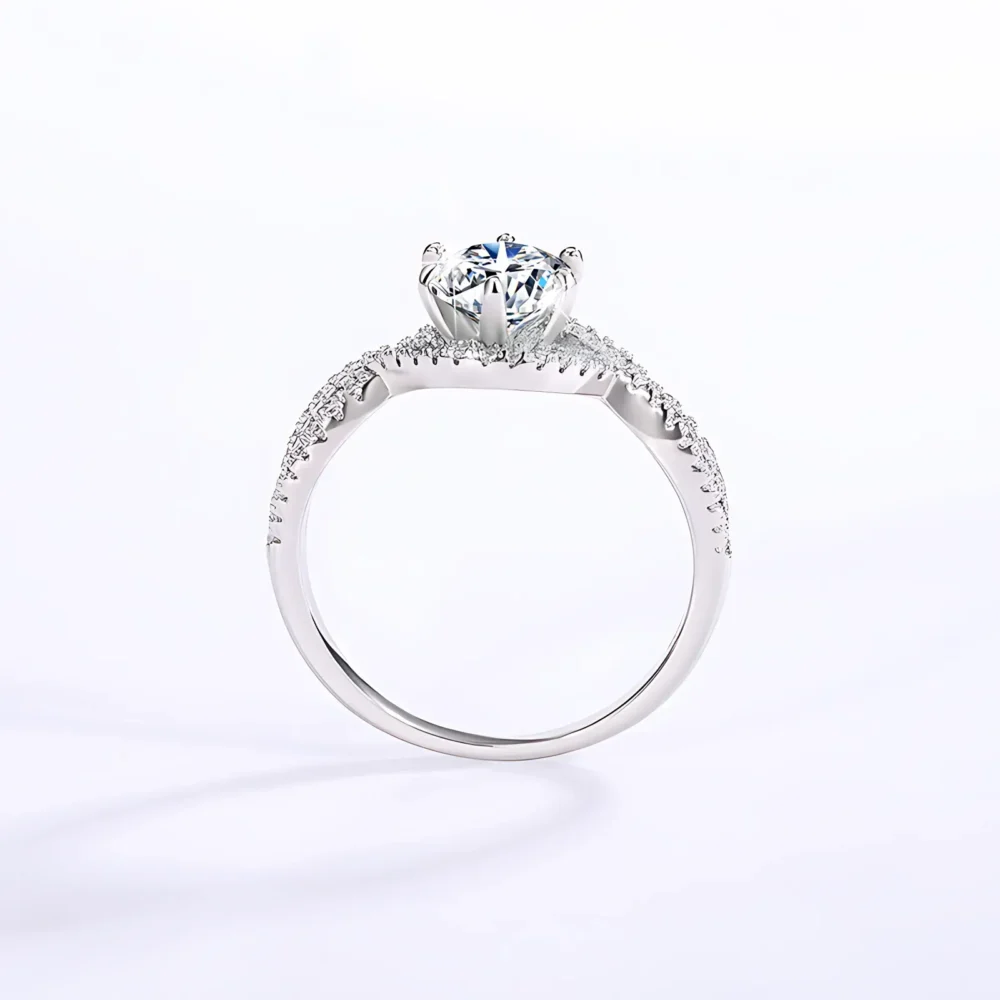 1ct Twist Moissanite Ring - Image 4