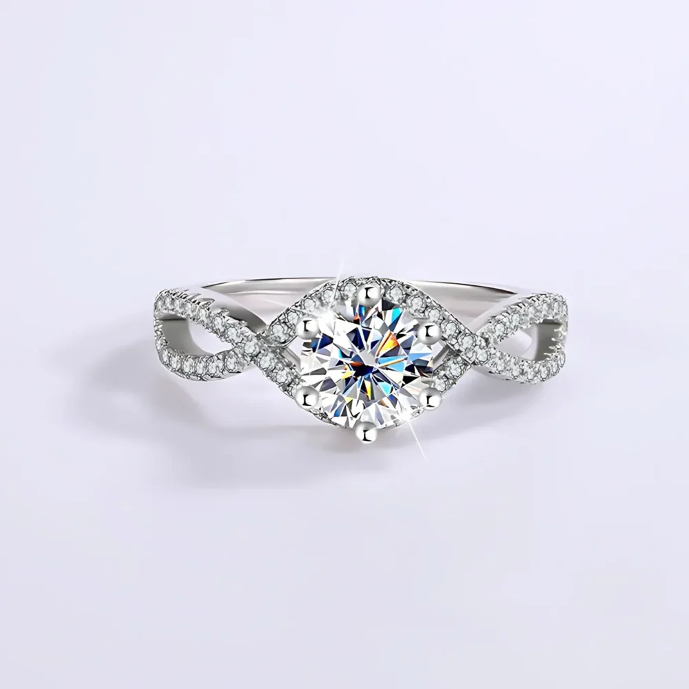 1ct Twist Moissanite Ring - Image 3