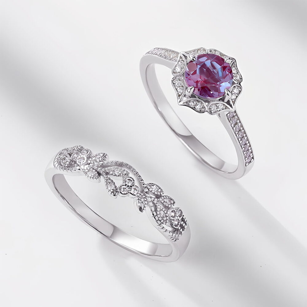Alexandrite Stackbale Ring - Image 3