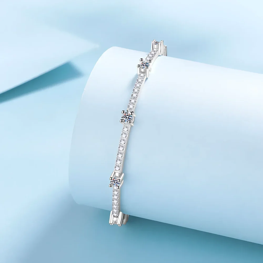 1.67ct Moissanite Station Bracelet - Image 4
