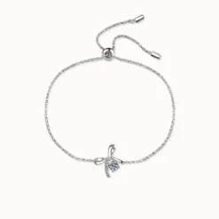0.3ct Moissanite Ribbon Bar Bracelet