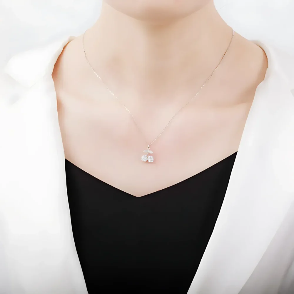 0.5ct Moissanite Cherry Necklace - Image 5