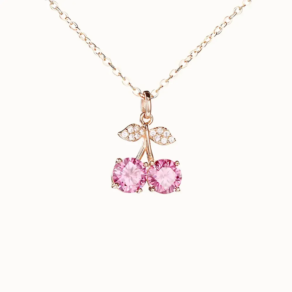 0.5ct Moissanite Cherry Necklace