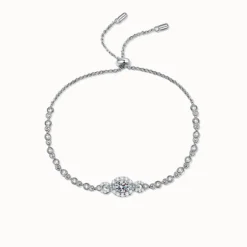 0.5ct Moissanite Oval Cut Holo Bracelet