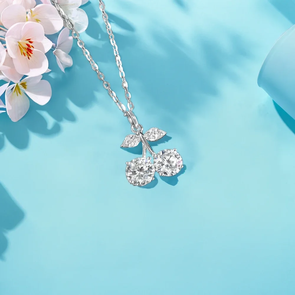 0.5ct Moissanite Cherry Necklace - Image 4