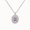 1ct Oval Moissanite Necklace