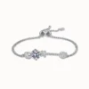 2ct Moissanite Silver Bolo Bracelet