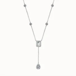 3ct Moissanite Lariat Necklace