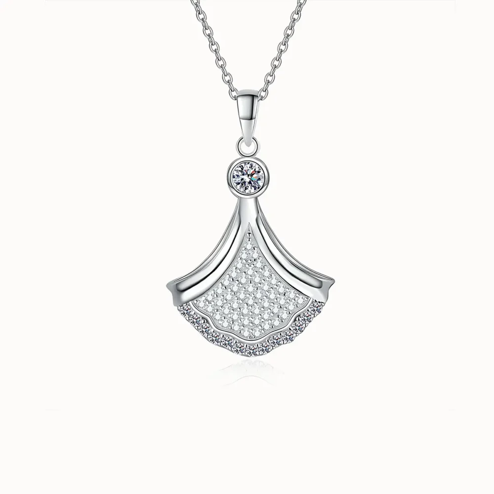 Dress Moissanite Silver Necklace