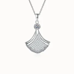 Dress Moissanite Silver Necklace