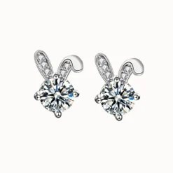 Rabbit Moissanite Earrings