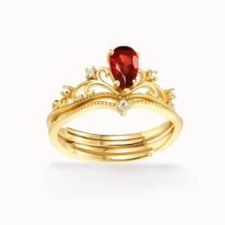Vintage Garnet Stackable Ring
