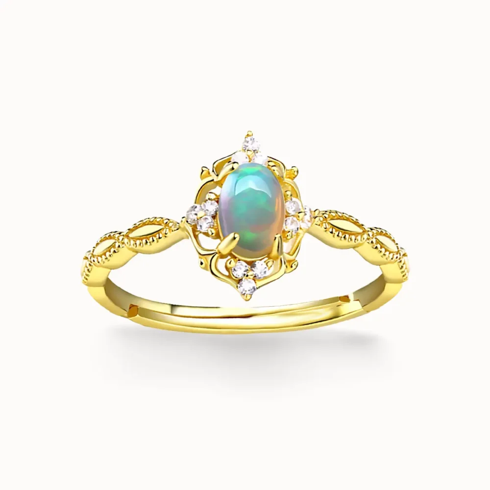 Vintage Oval Opal Ring