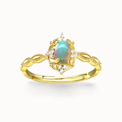Vintage Oval Opal Ring