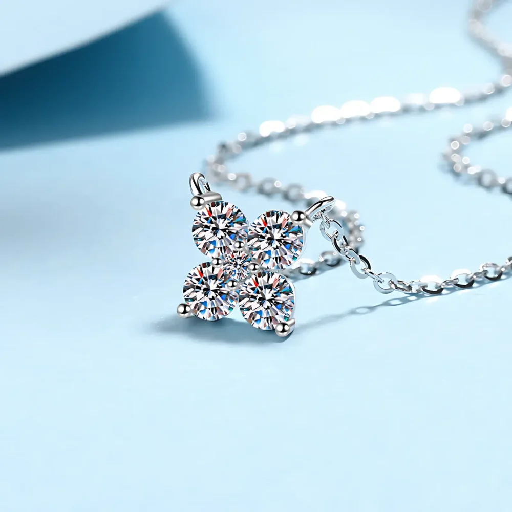 1.26ct Petal Moissanite Necklace - Image 3