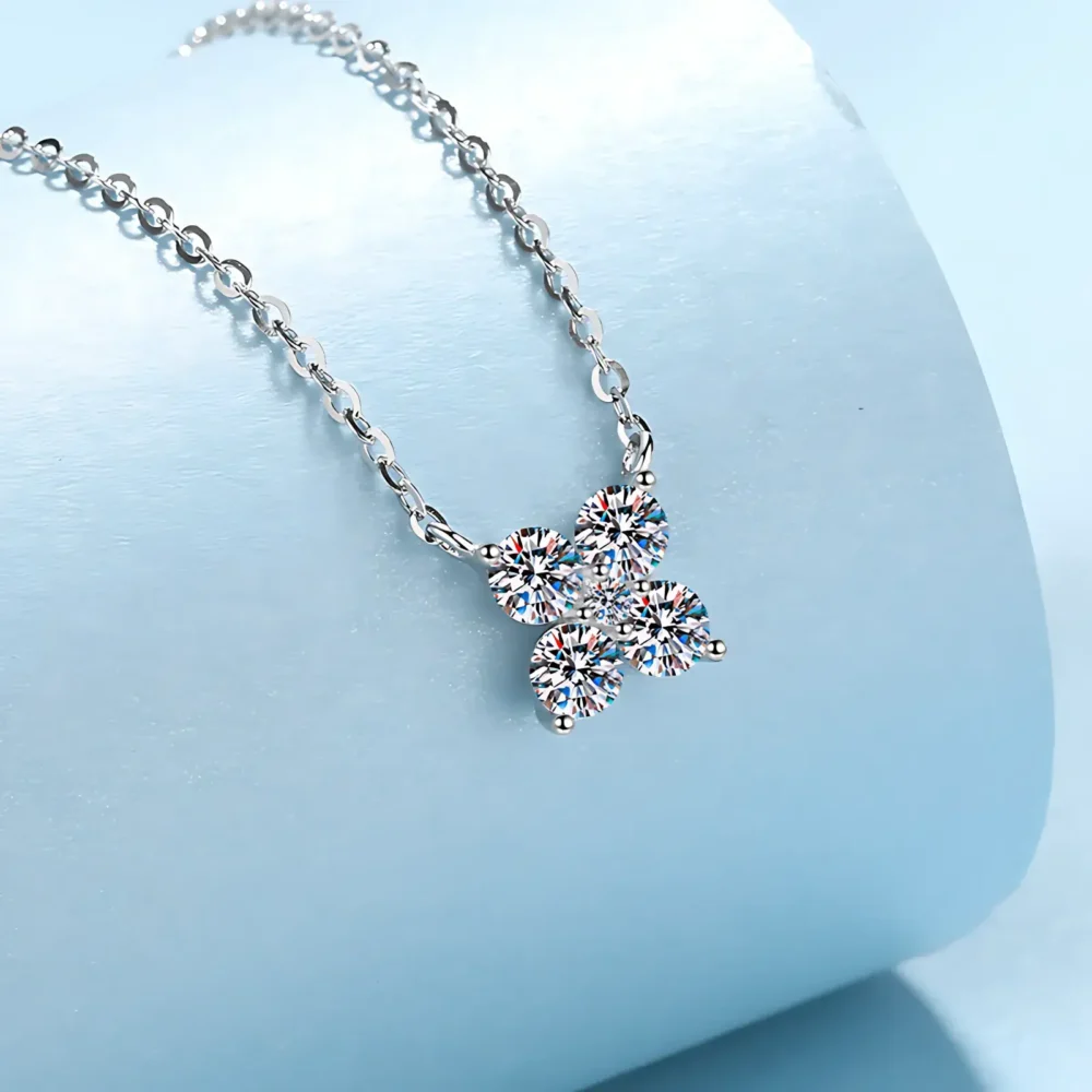 1.26ct Petal Moissanite Necklace - Image 4
