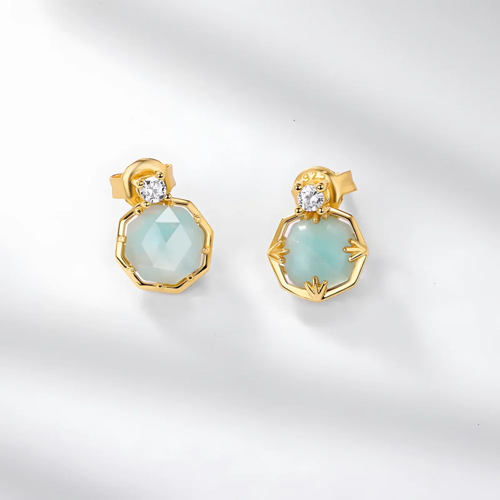 Amazonite Green Gemstone Studs - Image 4