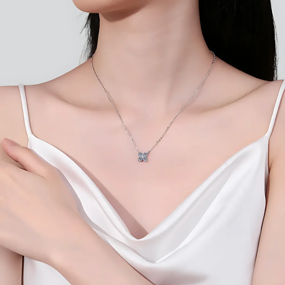 1.26ct Petal Moissanite Necklace - Image 2