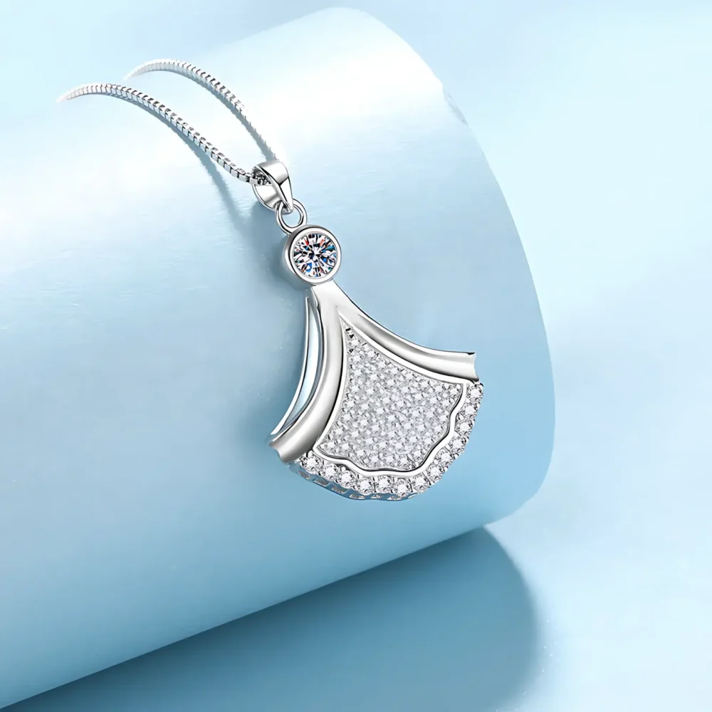 Dress Moissanite Silver Necklace - Image 4