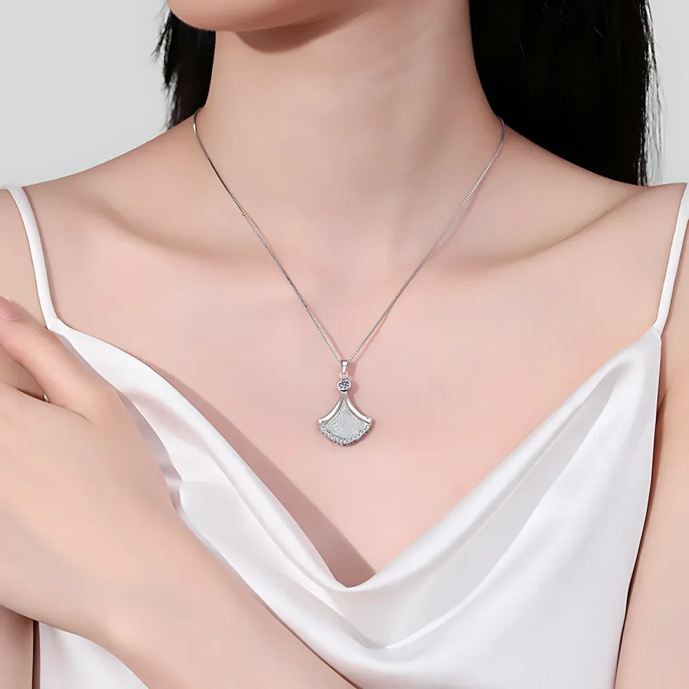 Dress Moissanite Silver Necklace - Image 2