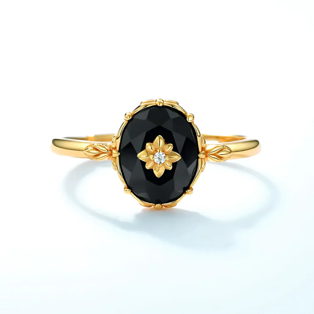 Vintage Oval Onyx Ring - Image 3