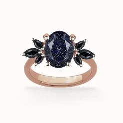 Blue Sandstone Cluster Ring