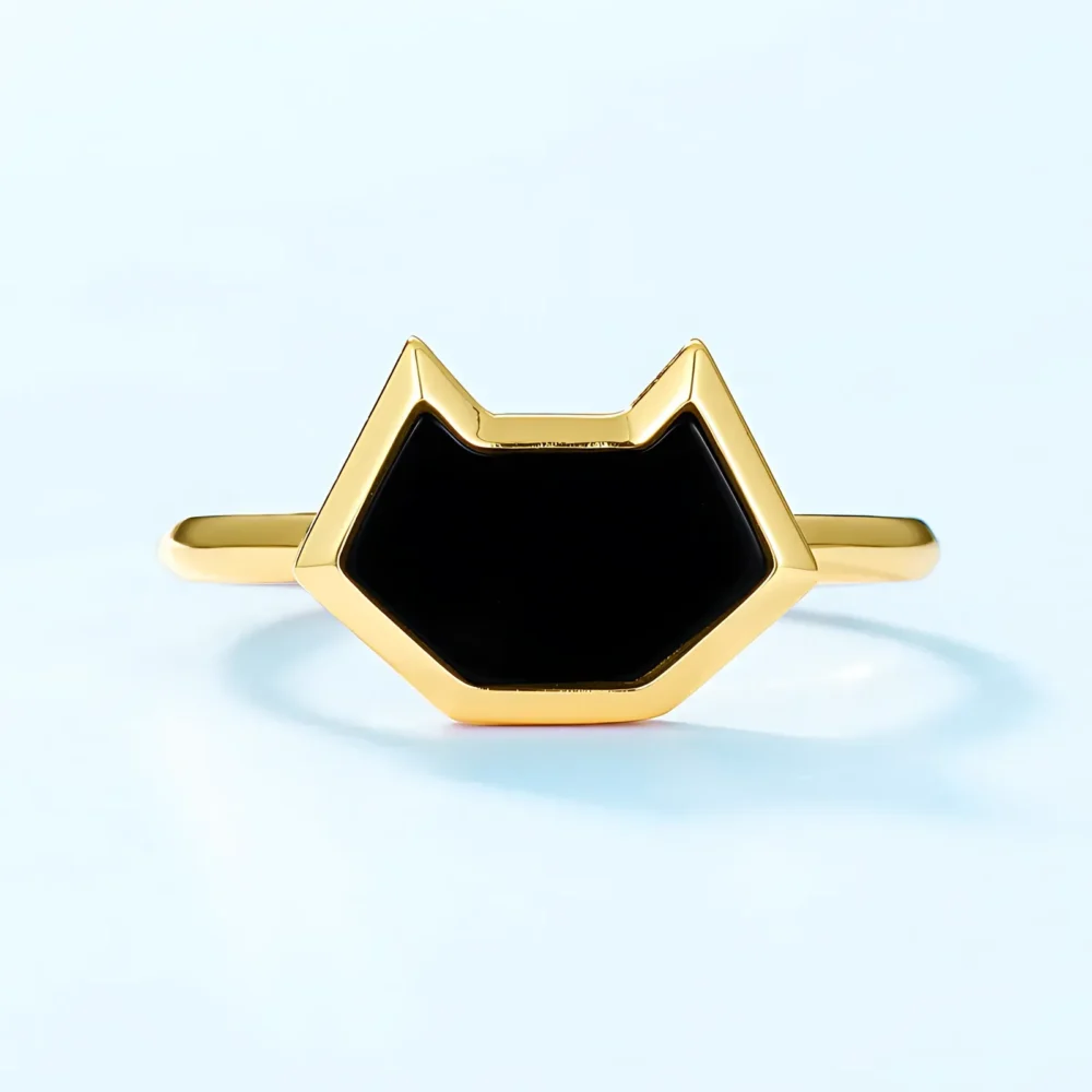 Cat Onxy Ring - Image 2