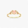 Round Pink Crystal Ring