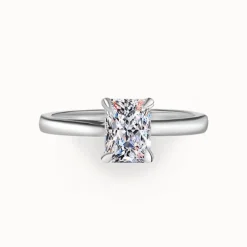 1ct Radiant Cut Moissanite Solitaire Ring