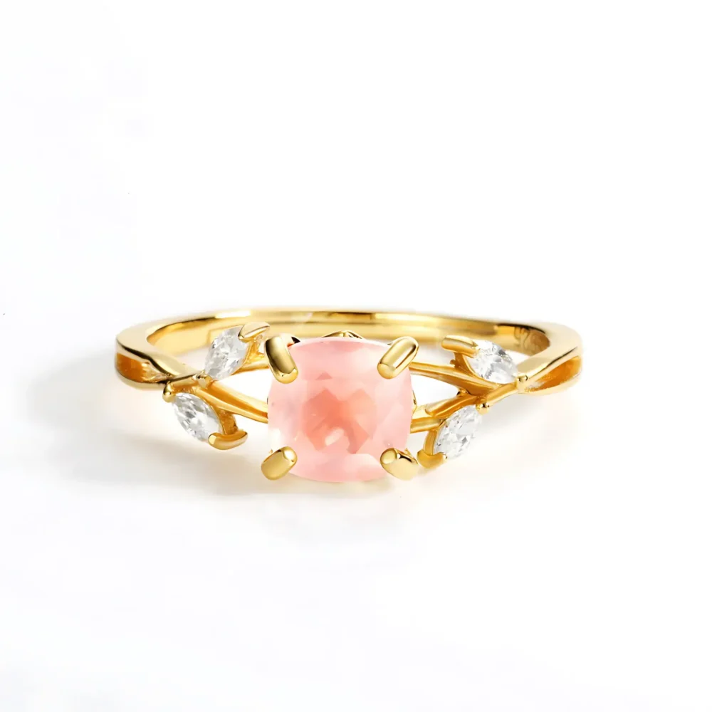 Round Pink Crystal Ring - Image 2