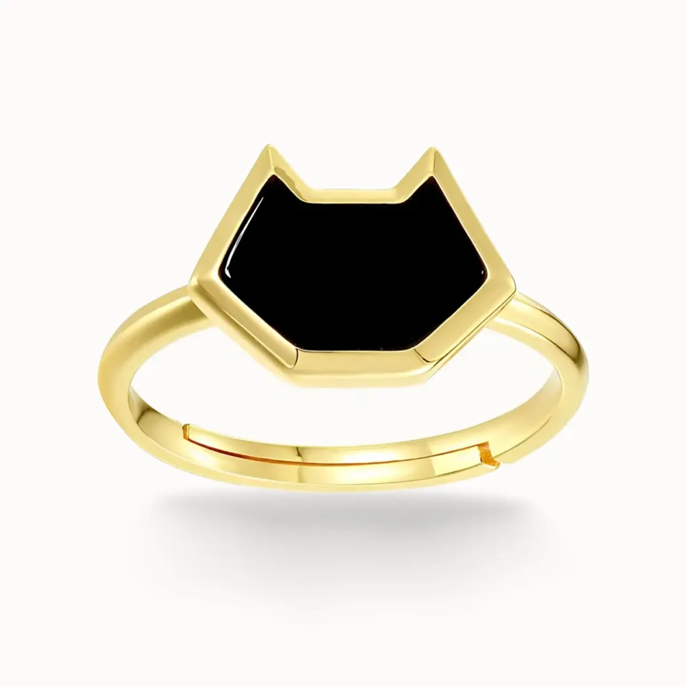 Cat Onxy Ring